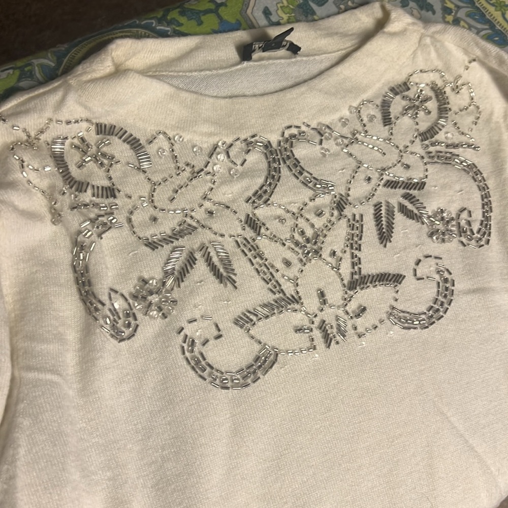 Talbots beaded sweater - Picture 3 of 7